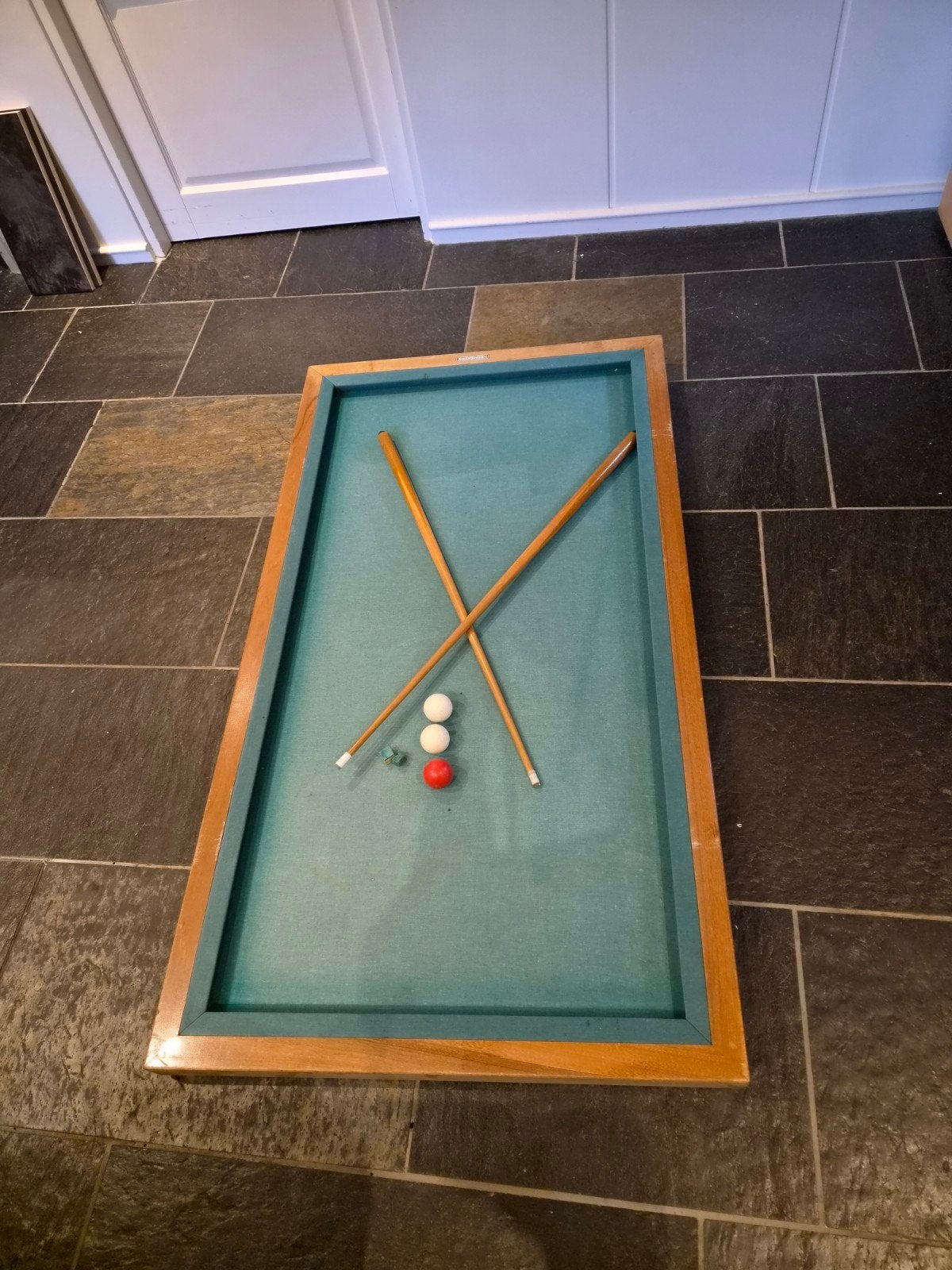 Biljarttafel 85x155 cm (veld 70x140 cm) met accessoires, Sport en Fitness, Ophalen, Gebruikt, Biljarttafel