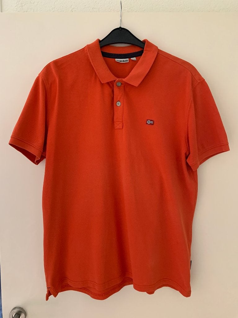 Drie polo’s mannen XL – XXL Ralph Lauren & Napapuri, Ophalen of Verzenden, Zo goed als nieuw, Maat 56/58 (XL), Rood