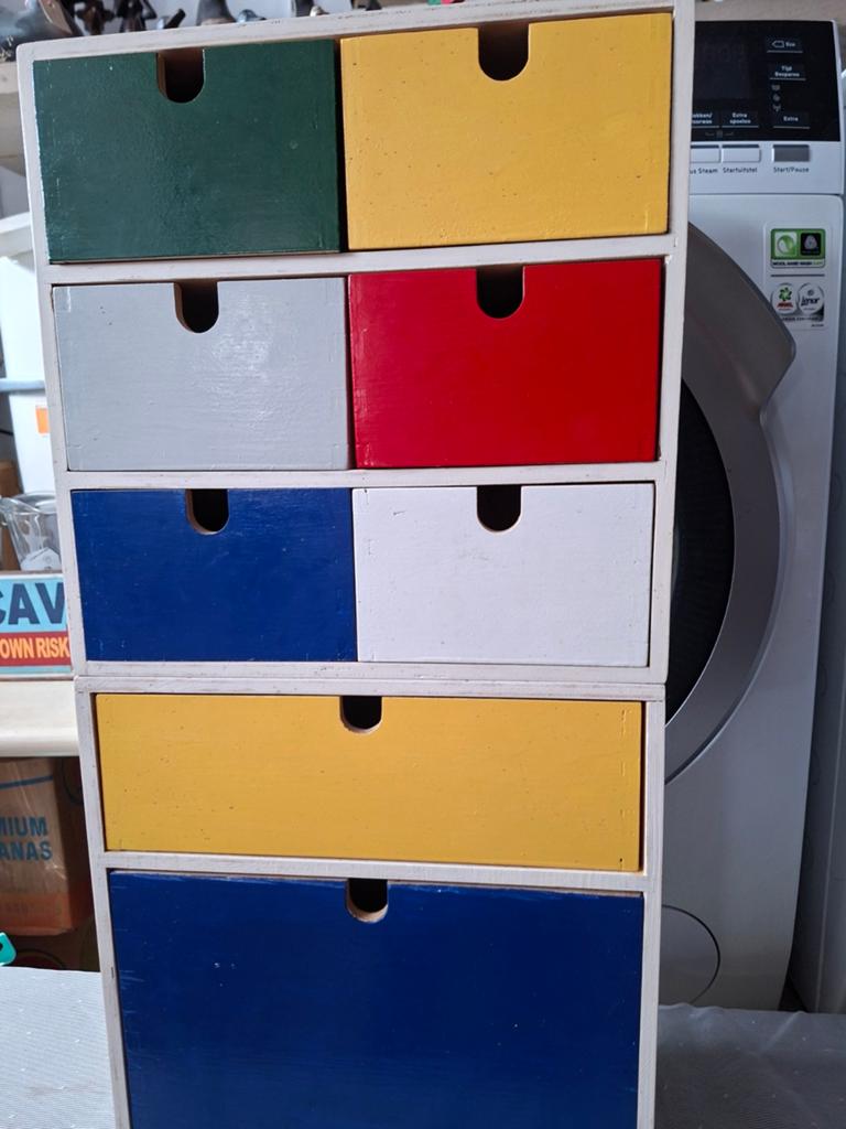 Leuke kleurrijke ladenkast voor kinderkamer, Ophalen, Minder dan 50 cm, Gebruikt, 5 laden of meer