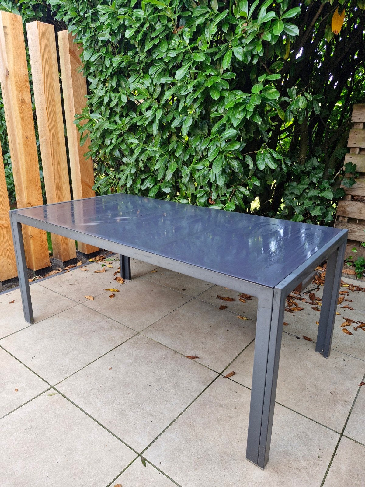 Tuintafel, Ophalen, Gebruikt, Rechthoekig, Aluminium