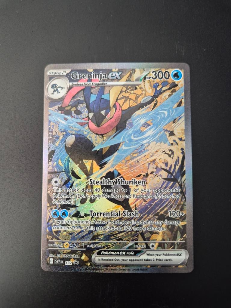 Greninja ex 132 Pokémon kaart, Ophalen of Verzenden, Nieuw, Losse kaart, Foil