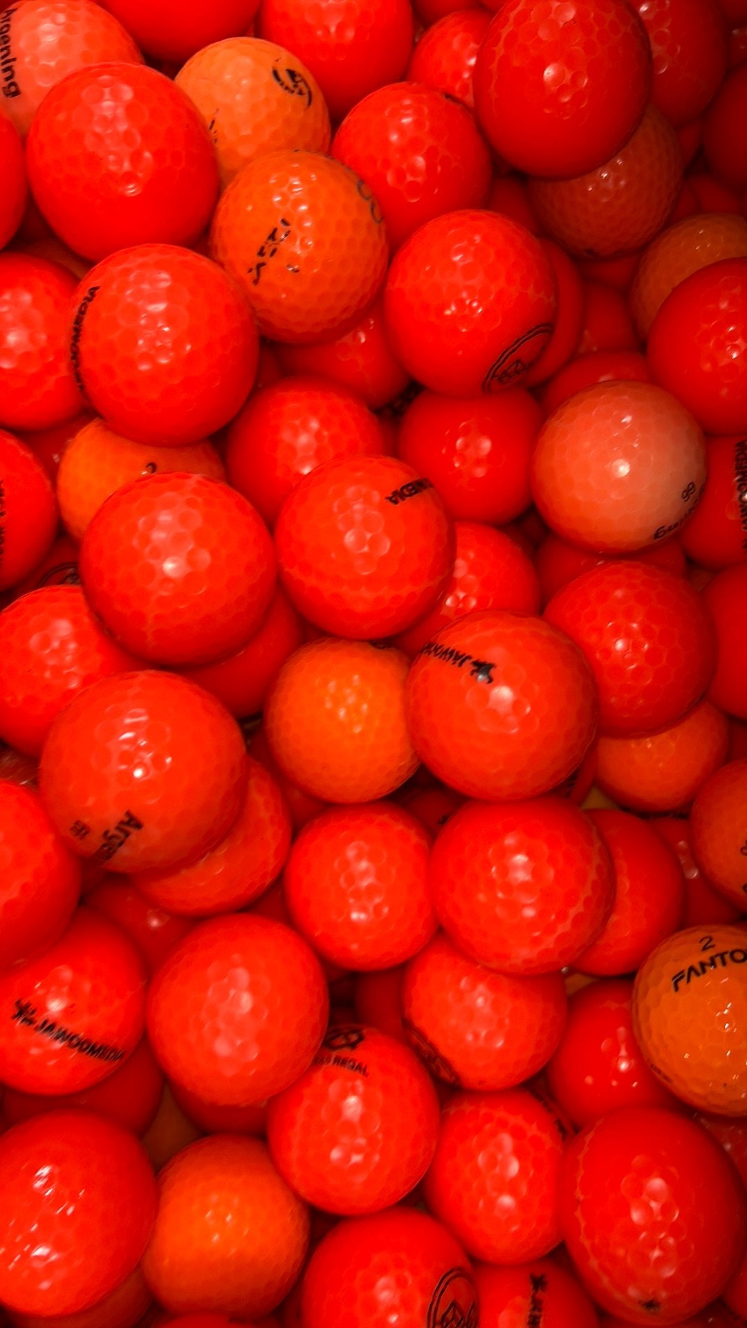 Oranje rode golfballen 200 stuks, Ophalen of Verzenden, Zo goed als nieuw, Bal(len)