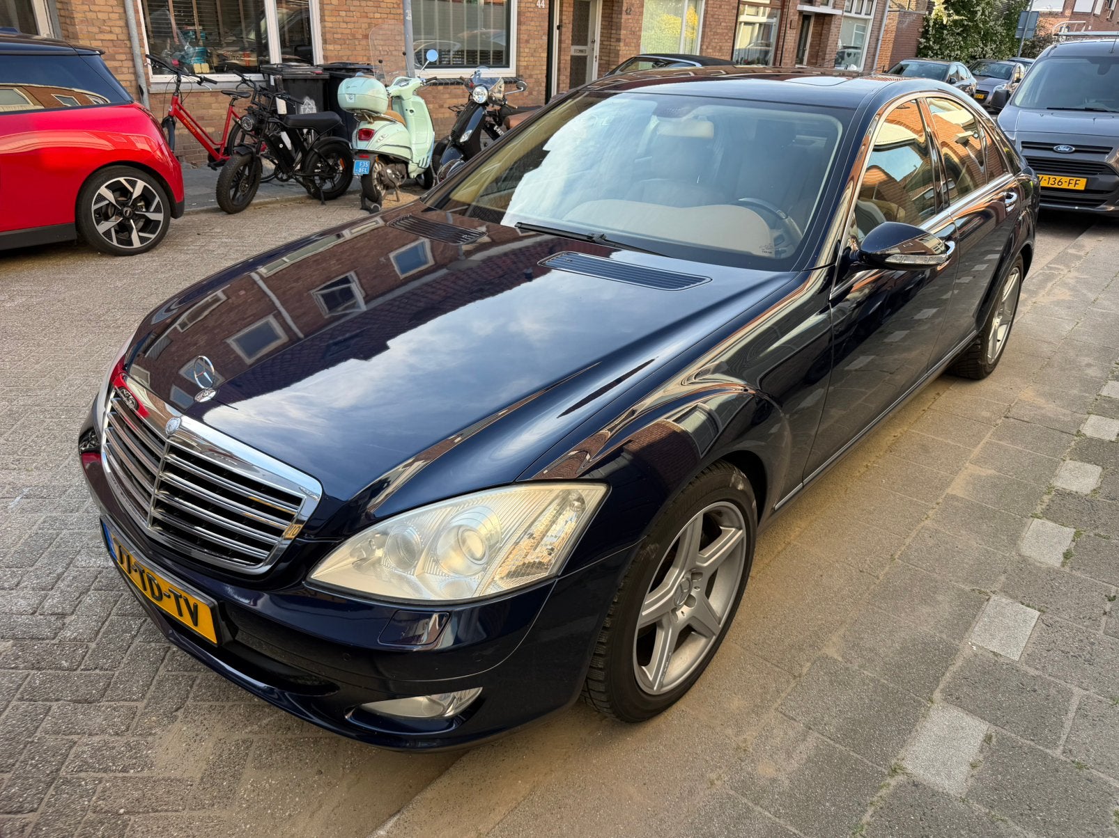 Mercedes-Benz S-Klasse 3.0 CDI S350 AUT 2006 Blauw, Auto's, Automaat, Achterwielaandrijving, Bi-Xenon koplampen, Blauw