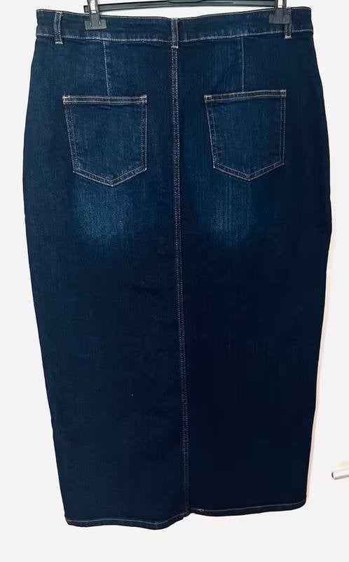 Laura Di Sarpi lange spijker rok maat 44[dmv], Blauw, Maat 42/44 (L), Nieuw, Ophalen of Verzenden