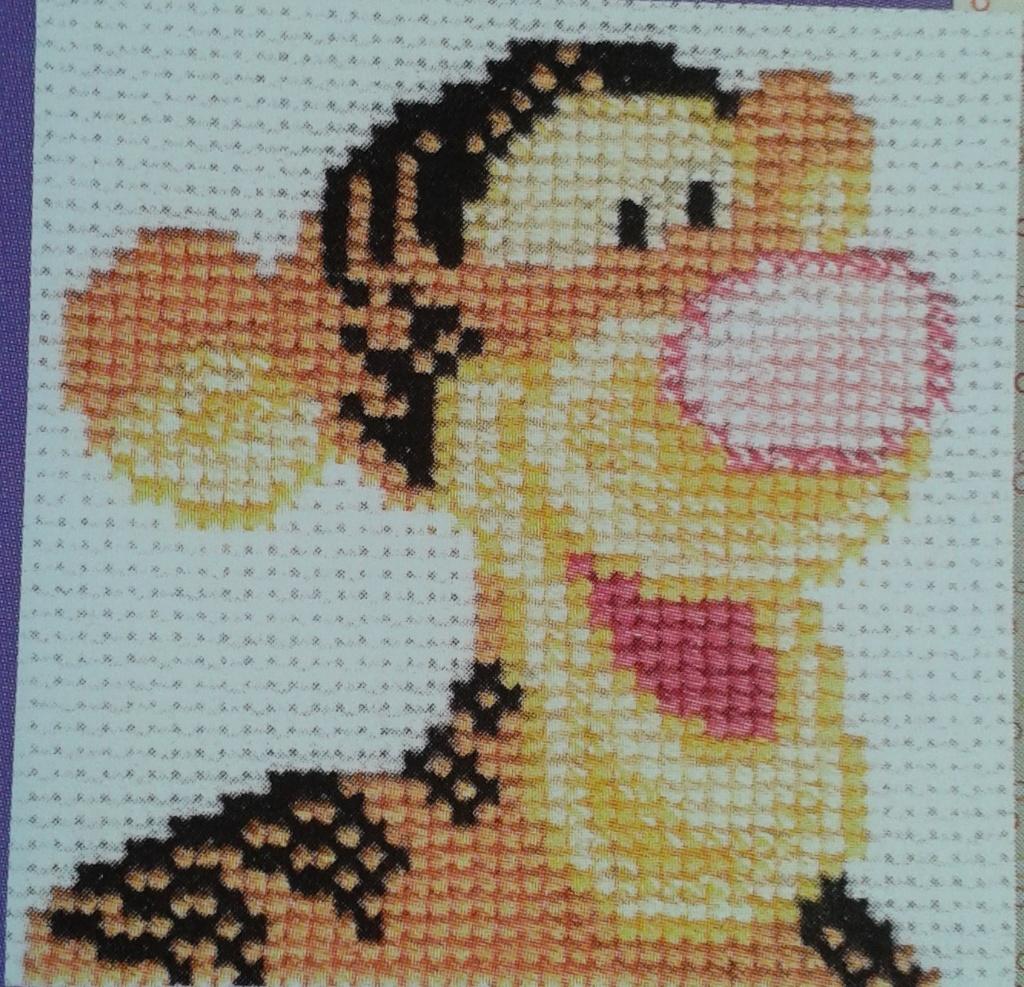 Borduurpatroon Disney Teigetje (tijgertje) 7 x 7 cm., Ophalen of Verzenden, Zo goed als nieuw, Handborduren, Patroon