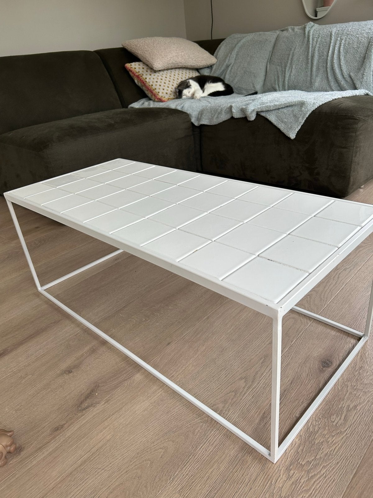 Tafeltje Zuiver, wit, Ophalen, Gebruikt, 100 tot 150 cm, 50 tot 100 cm