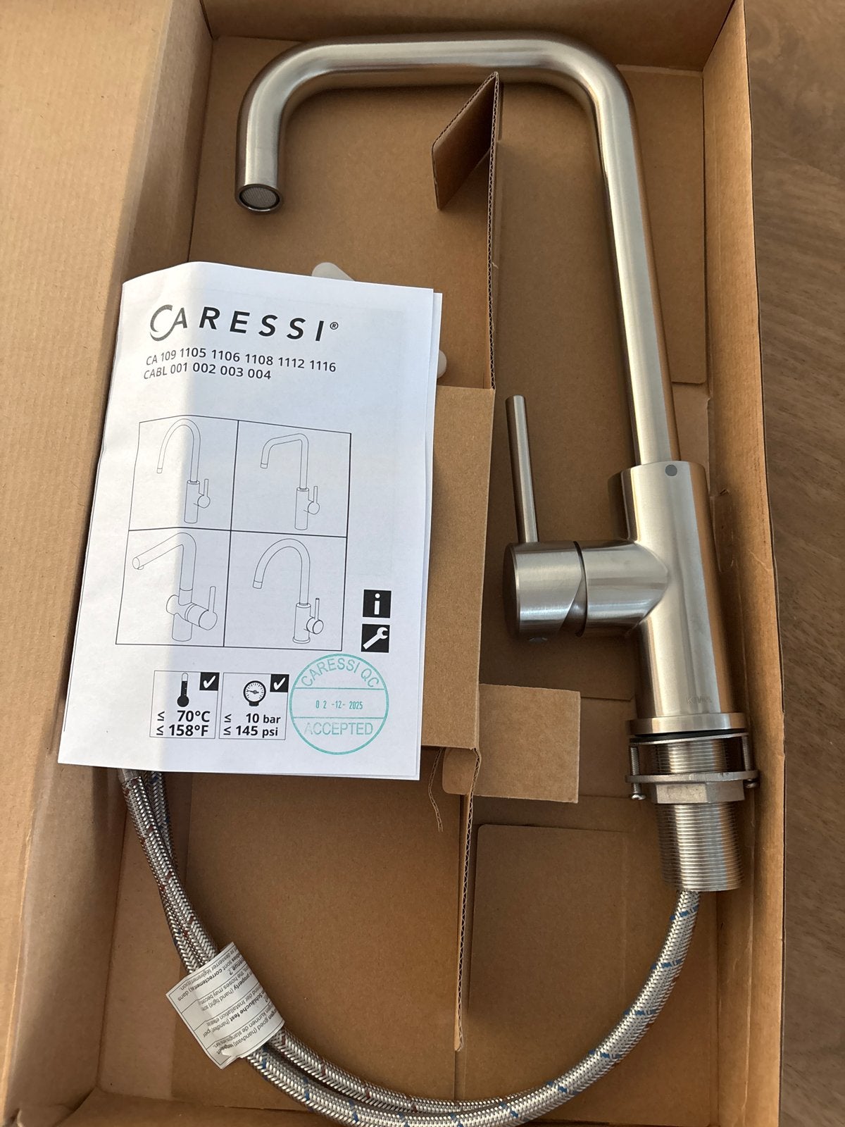 Nieuwe Caressi Keukenkraan RVS - Basic Line, Verzenden, Nieuw, Rvs, Kraan