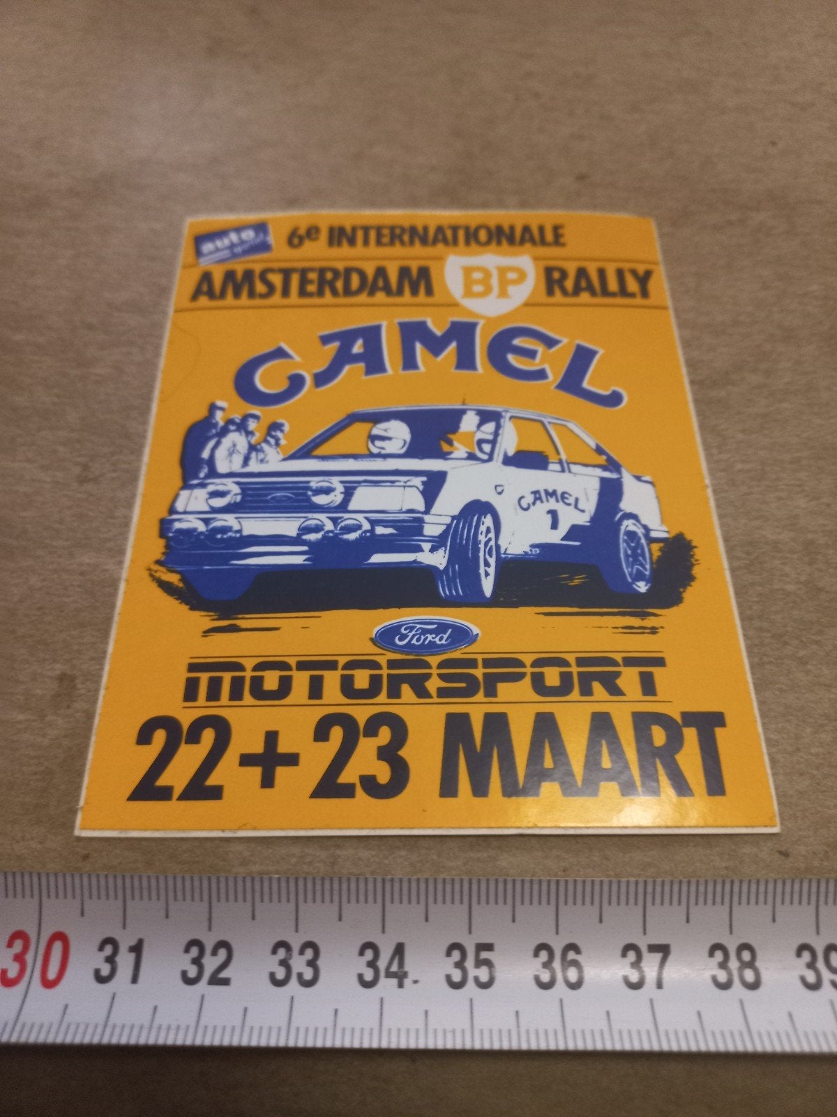 Vintage Camel Ford Motorsport Rally Sticker, Ophalen of Verzenden, Gebruikt