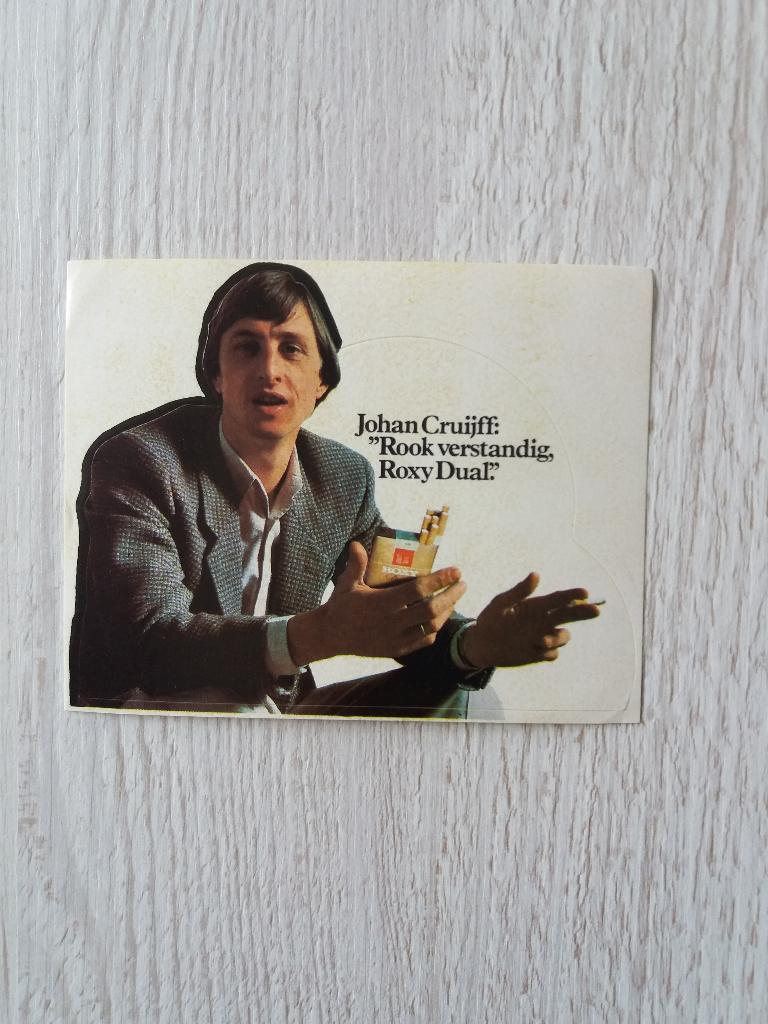 sticker Johan Cruijff Rook verstandig Roxy Dual, Ophalen of Verzenden, Zo goed als nieuw, Merk