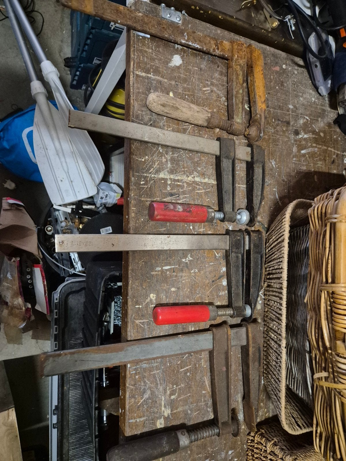Set van 4 Gebruikte Lijmtangen - Diverse Maten, Doe-het-zelf en Verbouw, Gereedschap | Handgereedschap, Ophalen of Verzenden, Gebruikt