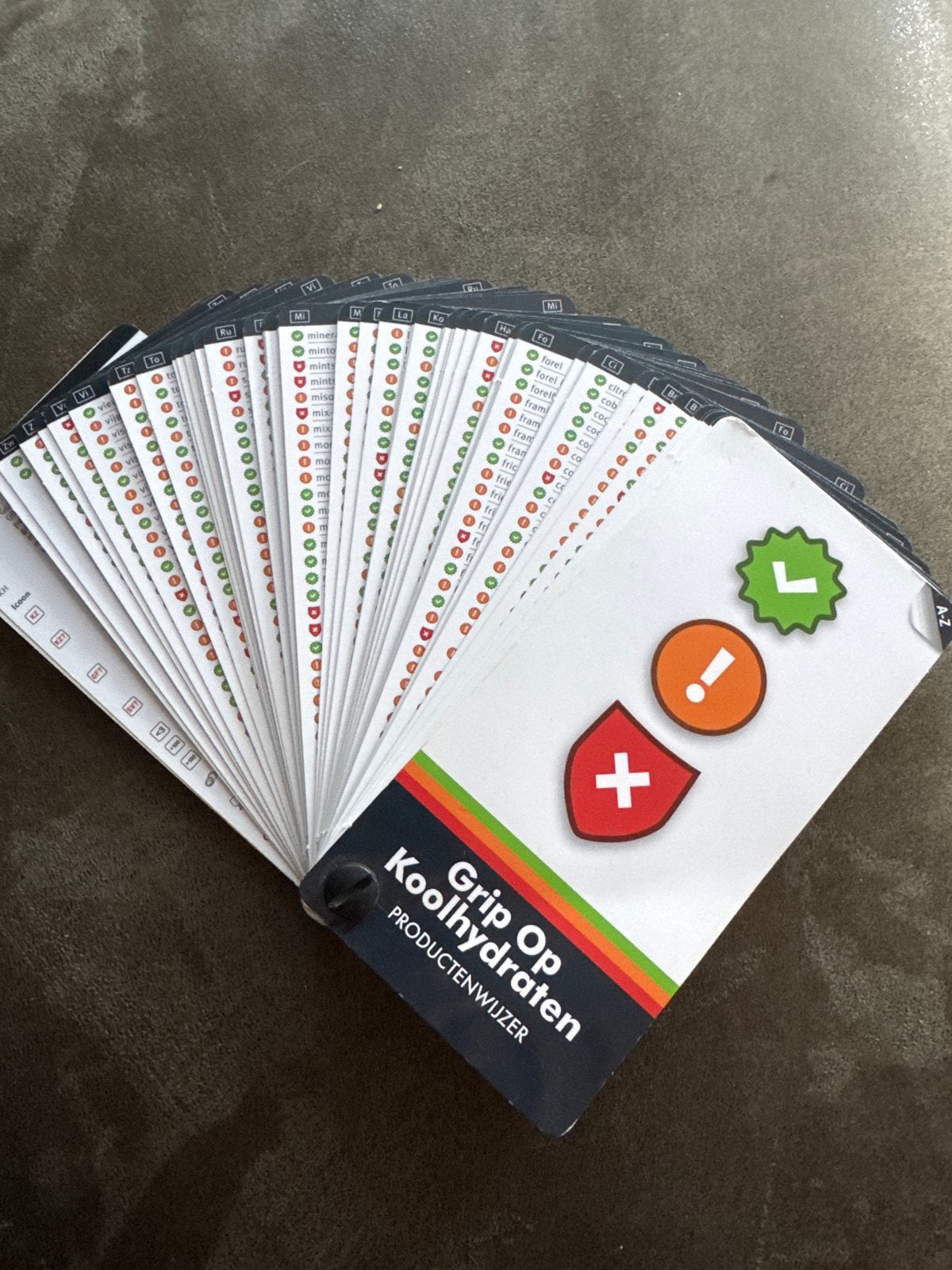 Waaier Grip op Koolhydraten productenwijzer, Ophalen of Verzenden, Zo goed als nieuw, Dieet en Voeding