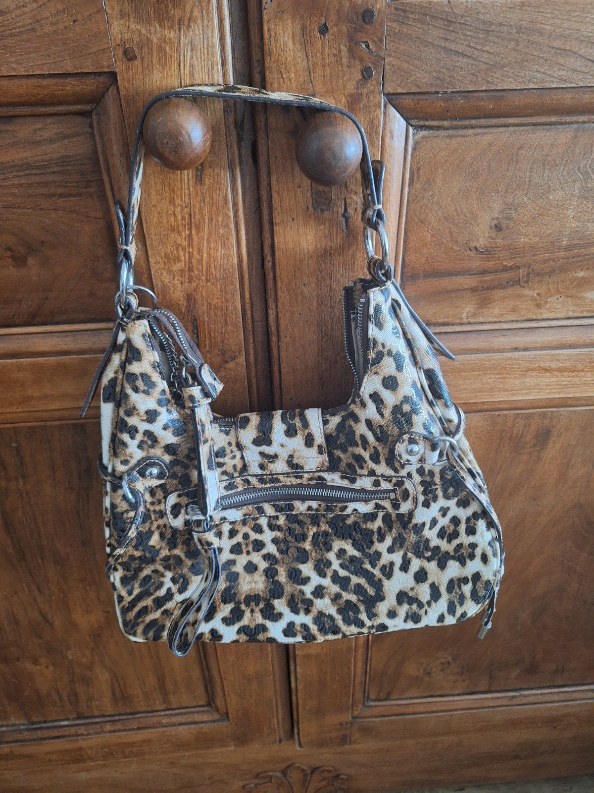 Guess Leopard Print Handtas - Zo goed als nieuw, Ophalen of Verzenden, Zo goed als nieuw, Bruin, Handtas