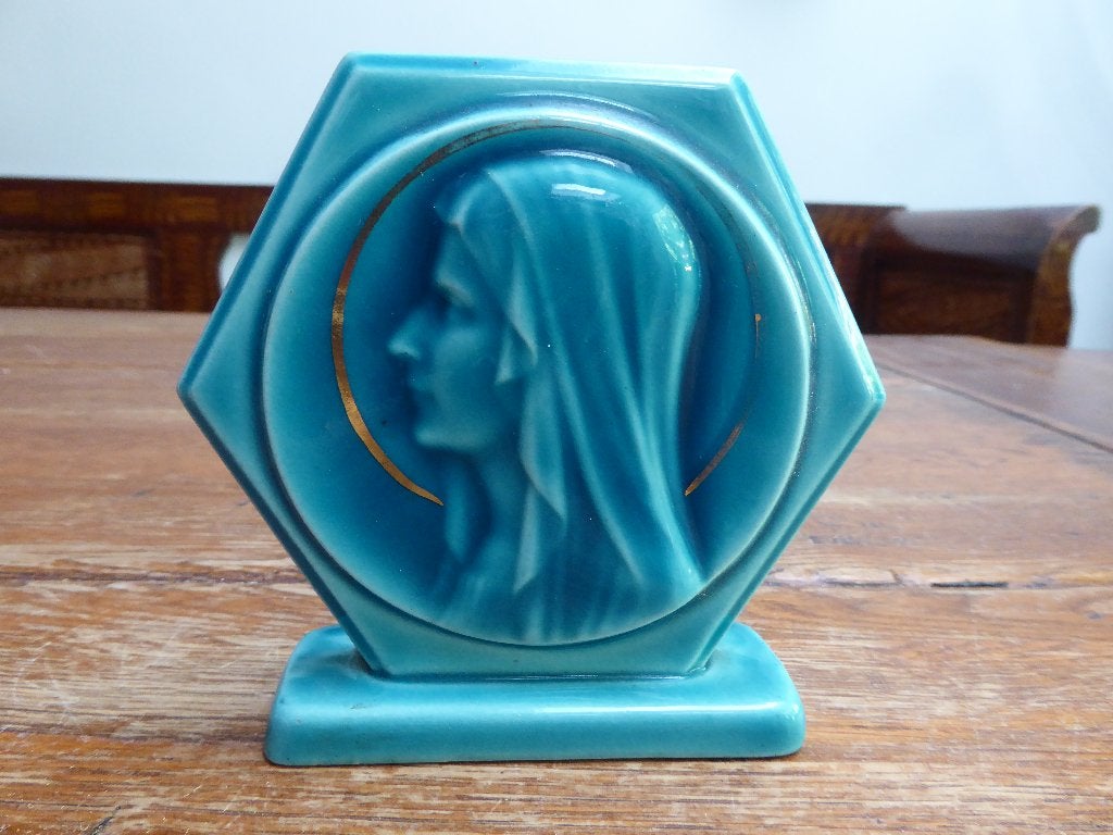 Keramiek medaillon met Maria, Ophalen of Verzenden