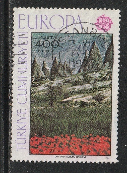 Verenigd Europa 1977 - Turkije - Tufsteen Pyramide, Ophalen, Gestempeld, Overige thema's