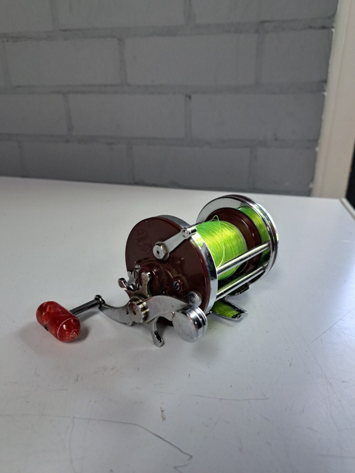penn squidder reel links handig, Ophalen, Zo goed als nieuw, Overige materialen, Overige merken