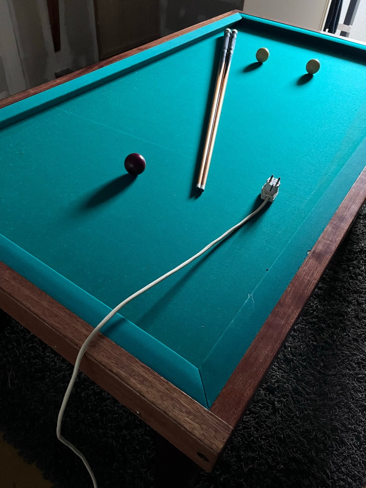 Biljarttafel met accessoires en hoes, Sport en Fitness, Ophalen, Gebruikt, Biljarttafel