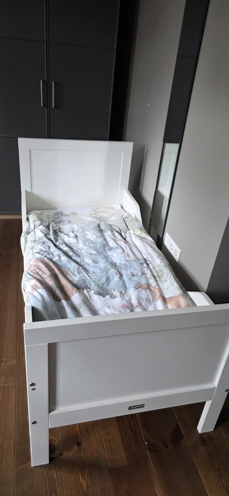 Juniorbed Bopita, dekbed, aerosleeper en dekbedovertrekken, Kinderen en Baby's, Kinderkamer | Bedden, Gebruikt, 70 tot 85 cm, 160 tot 180 cm