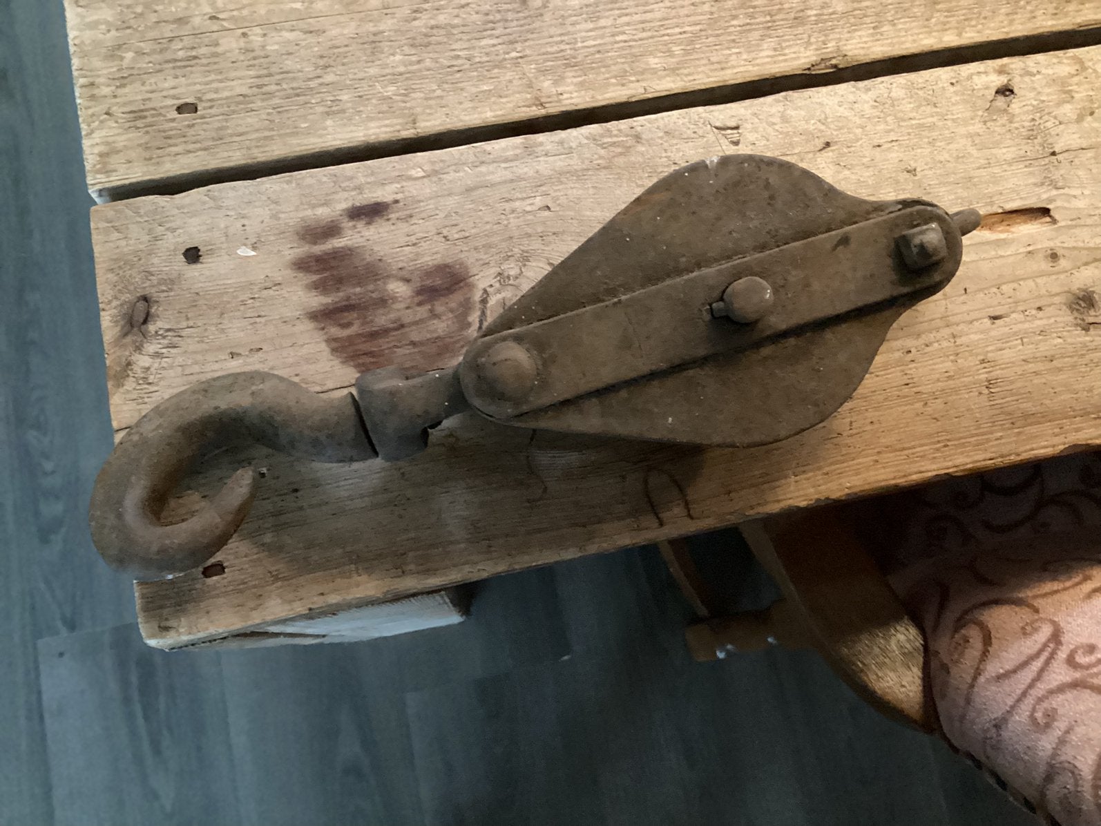 Zware ijzeren katrol, Ophalen of Verzenden