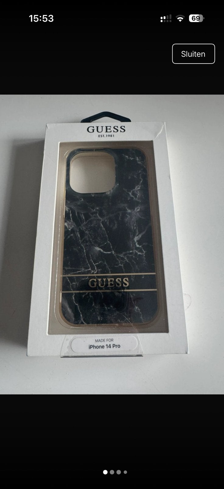 Iphone 14 pro guess hoesje origineel, Ophalen of Verzenden, Zo goed als nieuw, IPhone 14