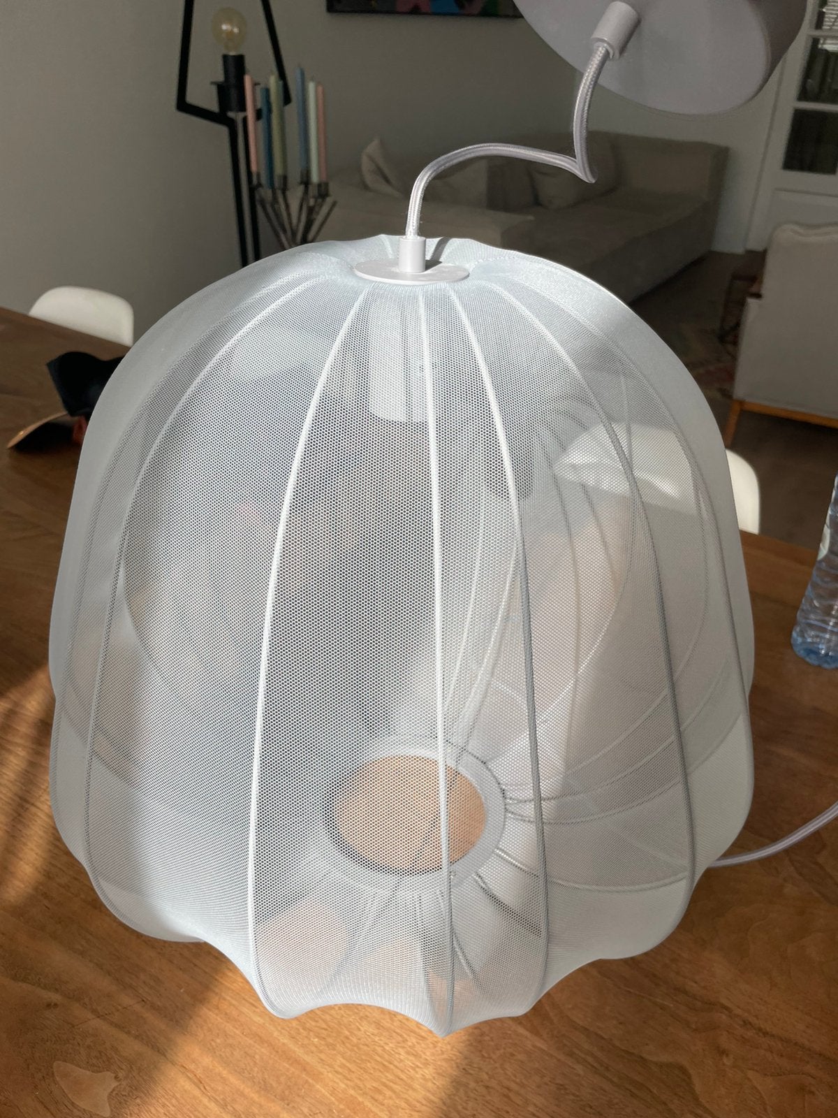 Bolia licht grijze baloon lamp, Huis en Inrichting, Lampen | Hanglampen, Ophalen, Zo goed als nieuw, Stof, Minder dan 50 cm