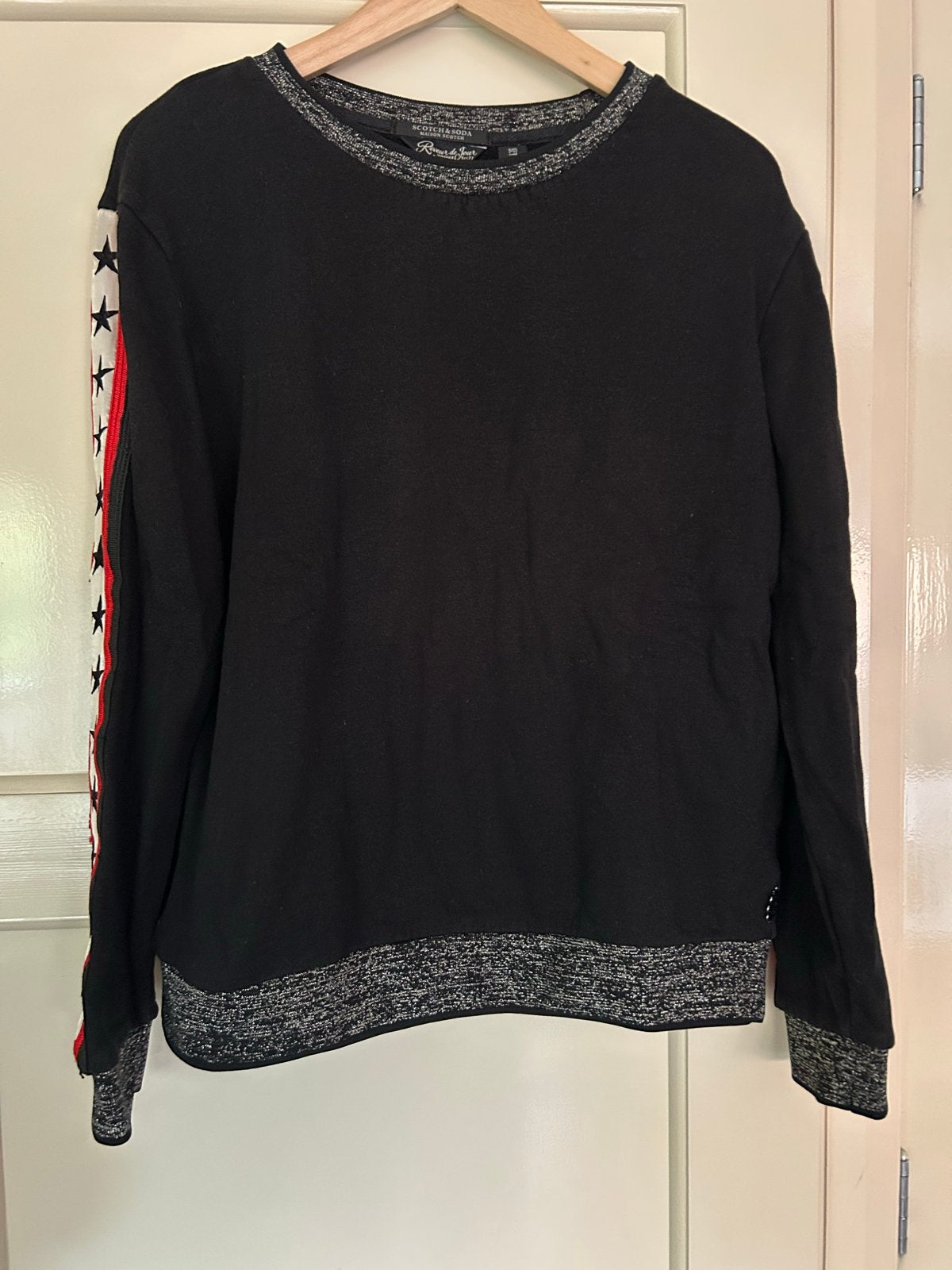 Scotch & Soda Maison Scotch sweater met sterren, Ophalen of Verzenden, Gedragen, Maat 36 (S), Zwart