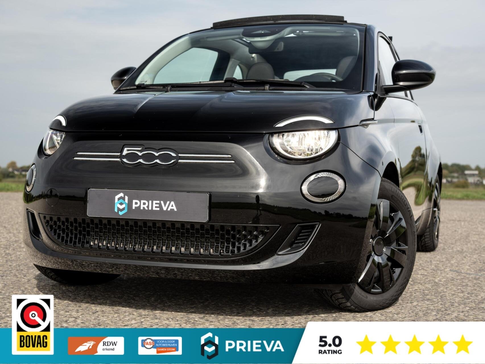 Fiat 500e Cabrio Urban 42 kWh | 118 PK | Camera | CarPlay |, Auto's, Stof, Gebruikt, Cabriolet, 4 stoelen