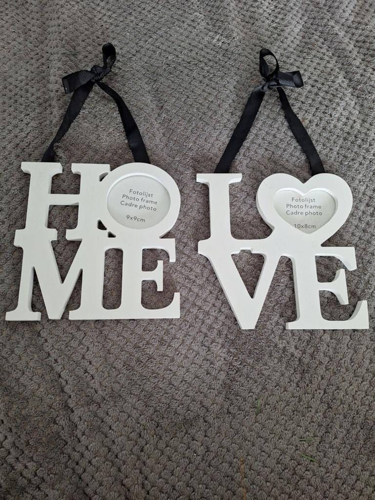 Decoratieve HOME & LOVE fotolijsten set, Ophalen, Minder dan 50 cm, Zo goed als nieuw, Minder dan 50 cm