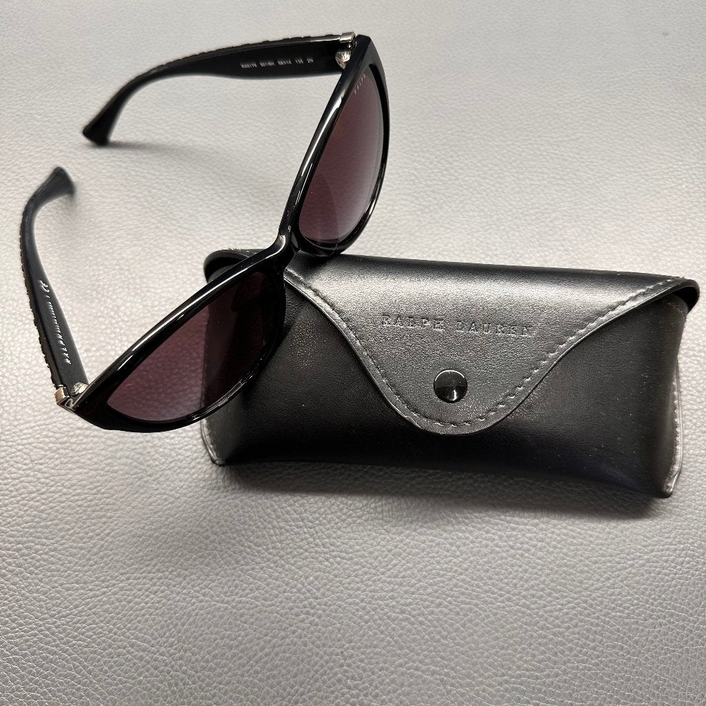 Ralph Lauren dames zonnebril zwart in originele etui, Ophalen, Zonnebril, Zwart, Ralph Lauren