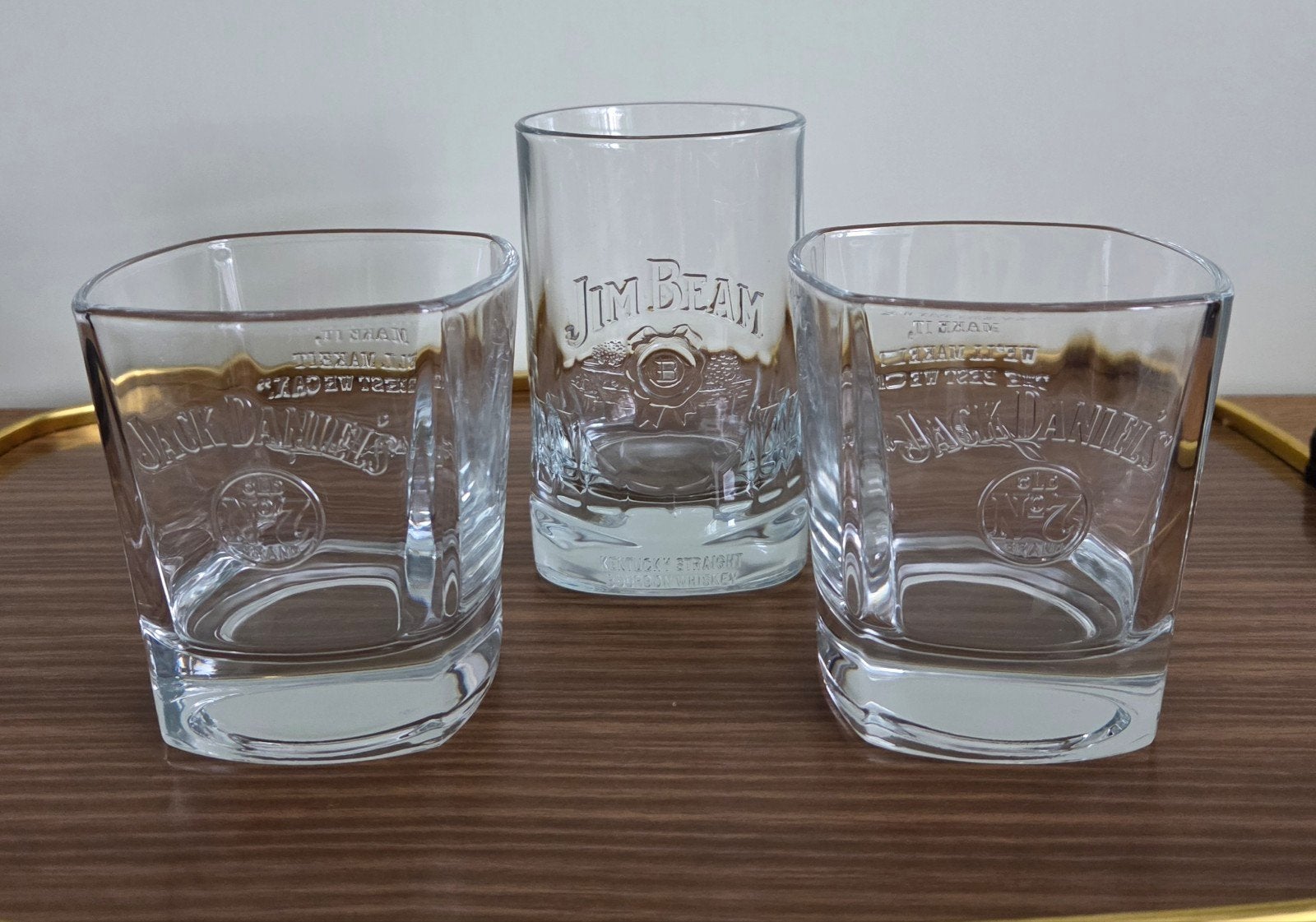 3 Whiskey Glazen – Jack Daniel’s Old No. 7 & Jim Beam, Ophalen of Verzenden, Overige typen