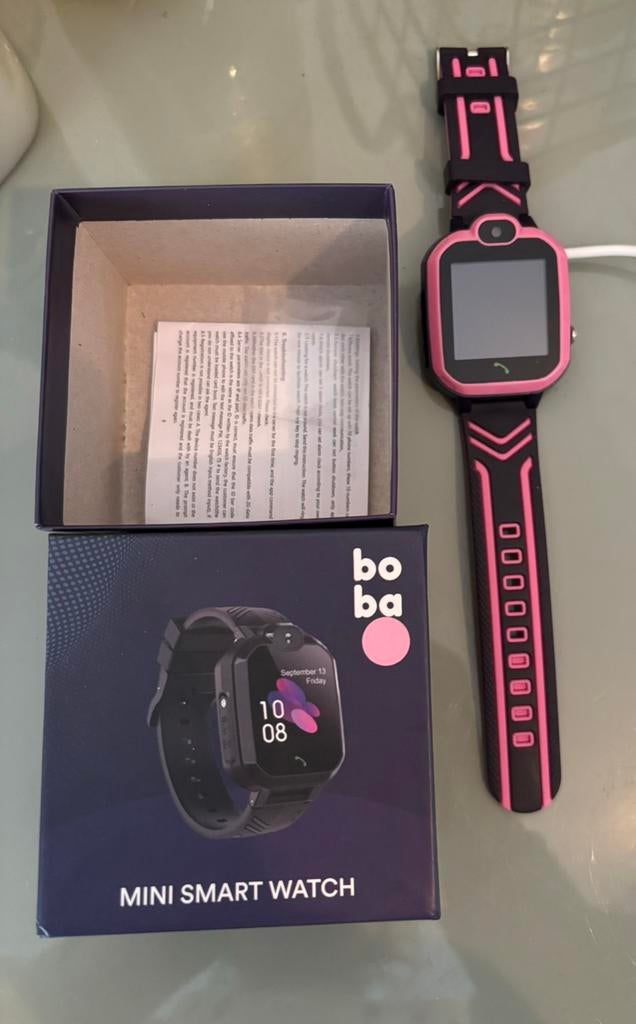 Nett Kinder horloge boba mini smart watch roze zwart, Ophalen of Verzenden, Zo goed als nieuw, Roze, Jongen of Meisje