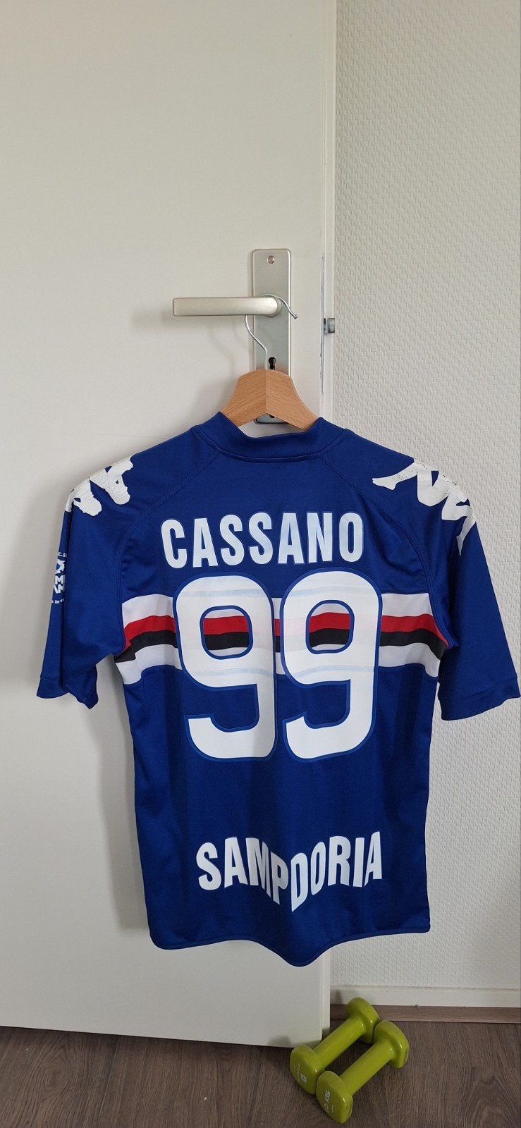Vintage Kappa Sampdoria Cassano 99 Thuisshirt Maat S, Ophalen of Verzenden