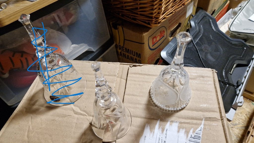 2 kristallen tafelbellen, Ophalen of Verzenden