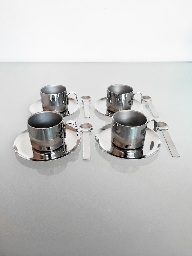 Set van vier vintage Guido Bergna espressocups, Ophalen of Verzenden, Glas, Overige stijlen, Kop(pen) en/of Schotel(s)