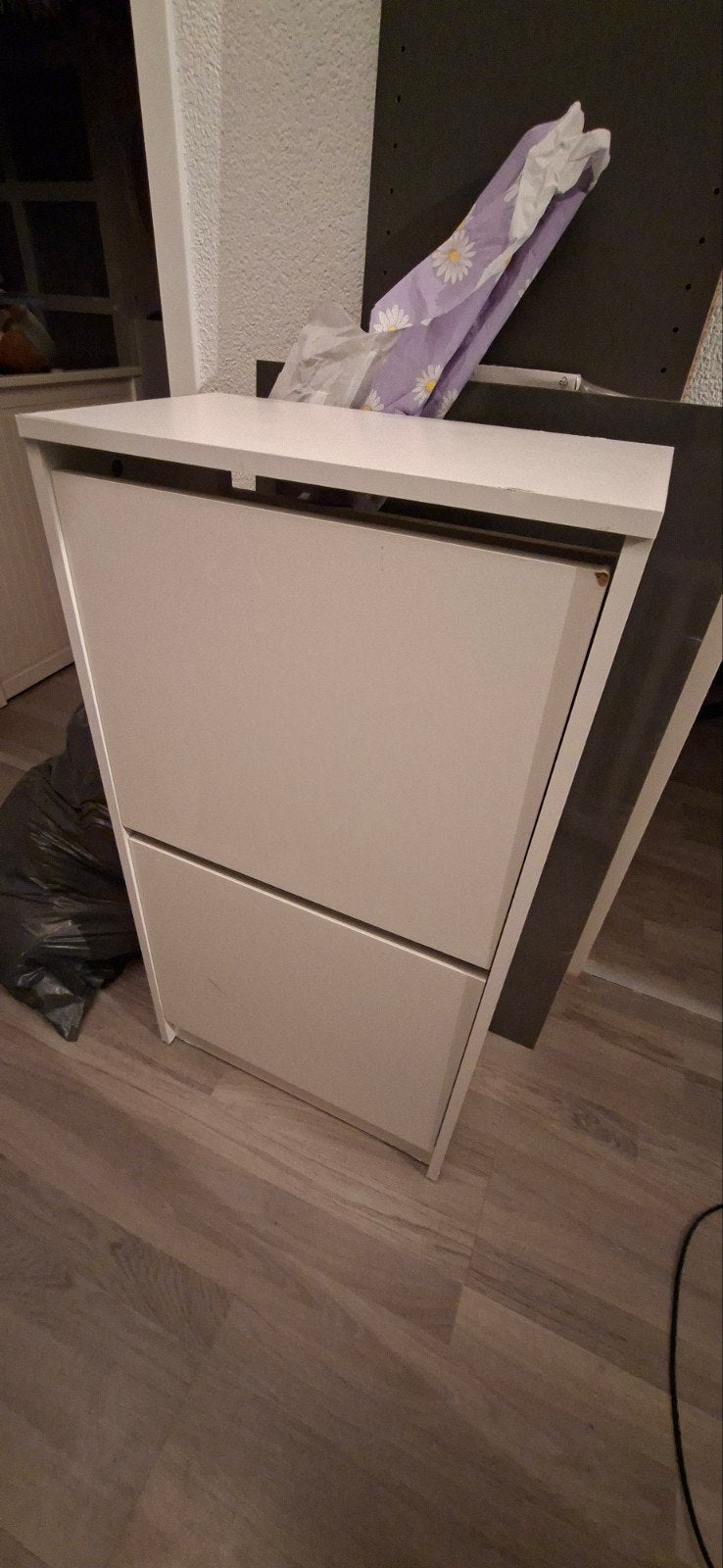 Witte schoenenkast met 2 vakken - IKEA Bissa, Ophalen, Gebruikt, Modern, functioneel