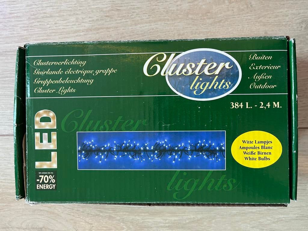 LED Clusterverlichting 384L - 2.4M - Wit, Kunststof, Minder dan 50 watt, Overige typen, Ophalen of Verzenden