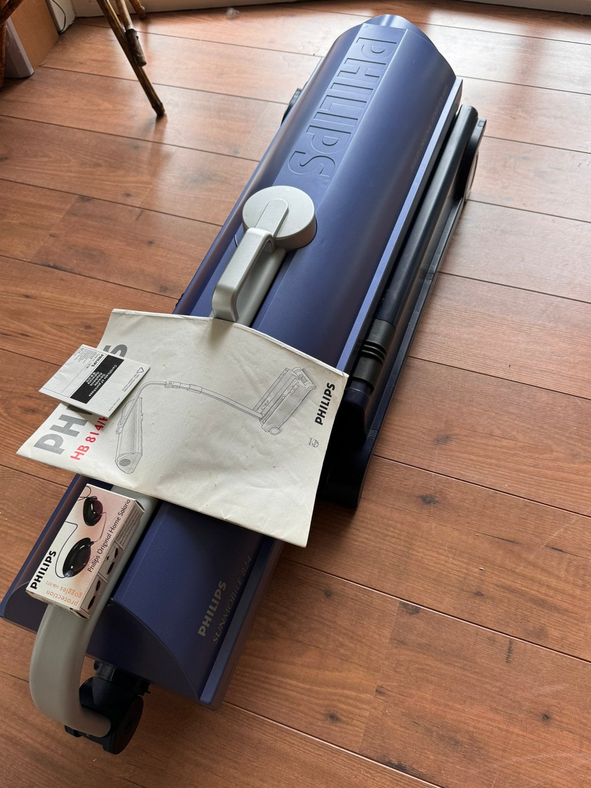 Philips Sunmobile HB824 inklapbare zonnehemel, Ophalen, Zo goed als nieuw, Zonnebank enkelzijdig, Minder dan 10 lampen