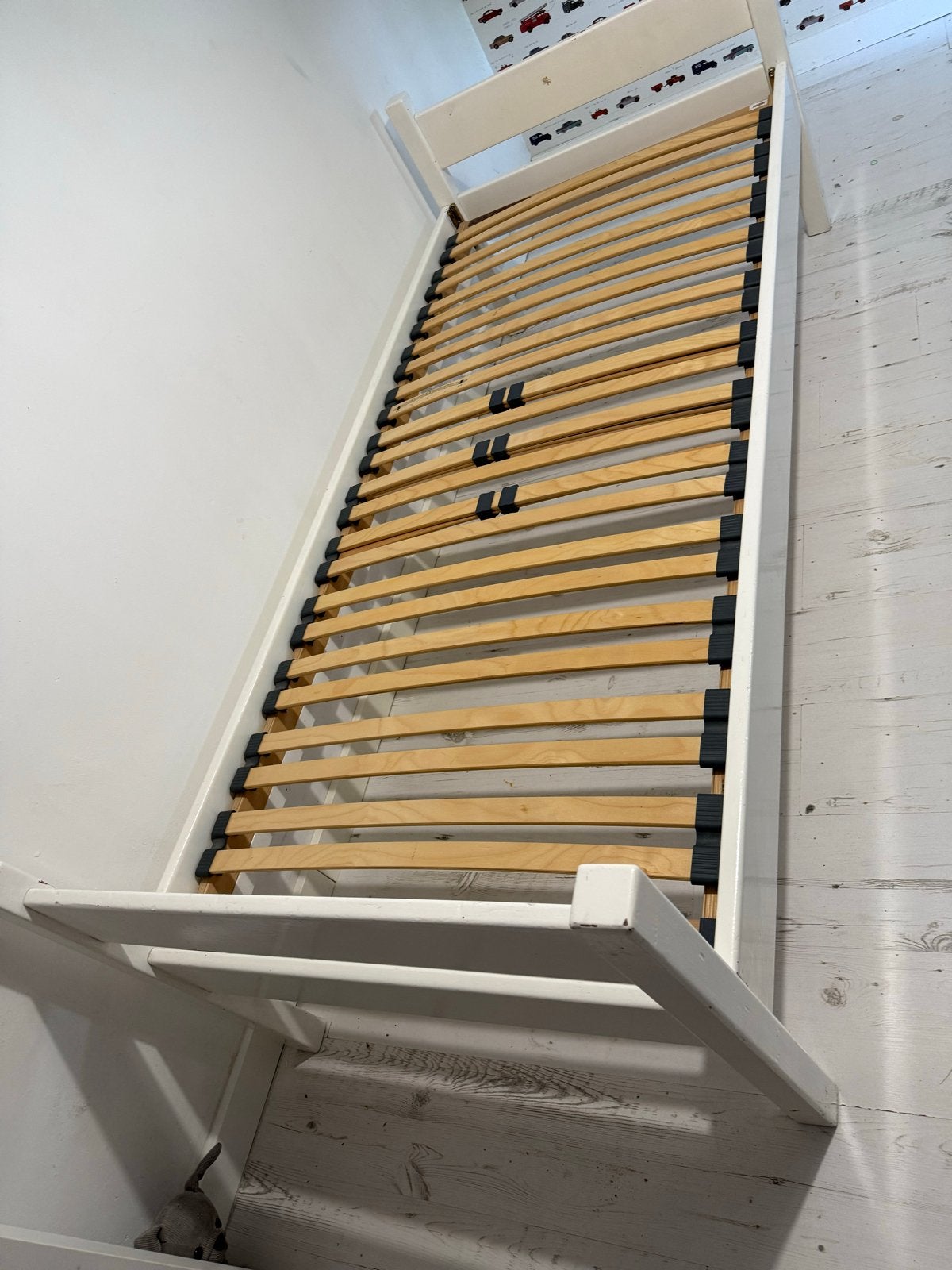 Eenpersoonsbed 200x80 met lattenbodem en matras, Ophalen, Gebruikt, Eenpersoons, 80 cm