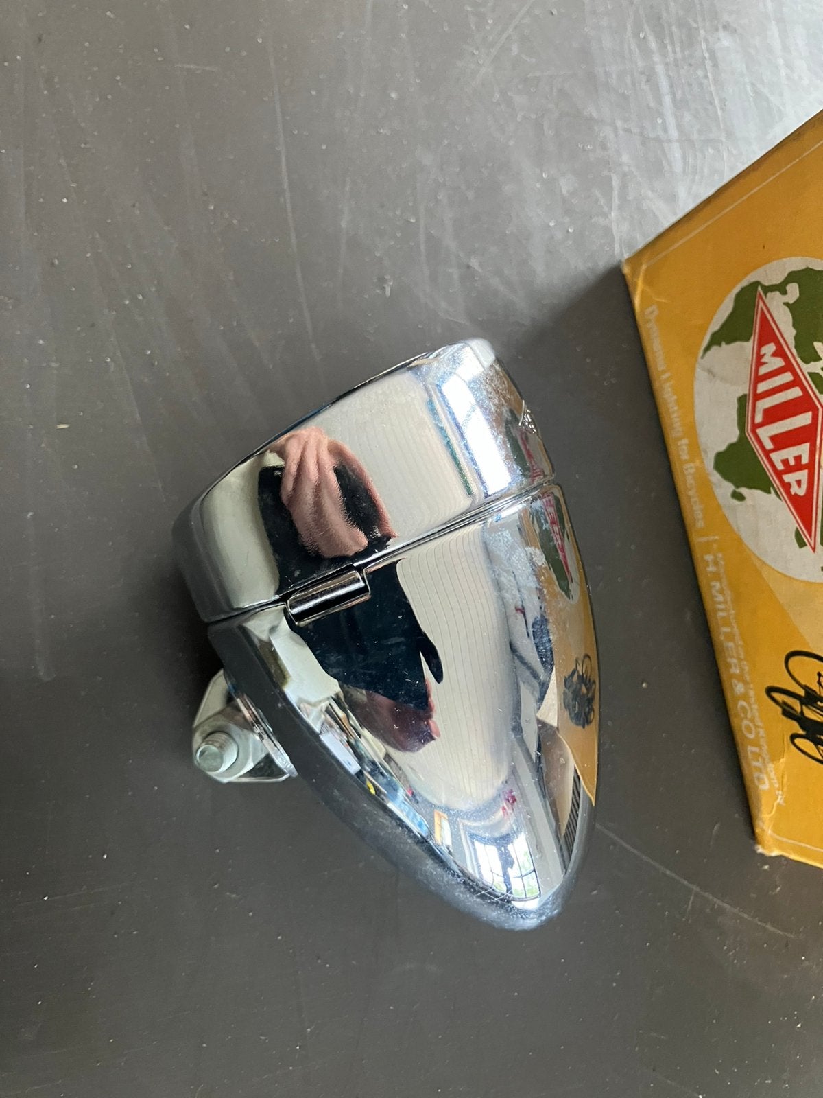 Miller koplamp nos in doosje, Fietsen en Brommers, Ophalen of Verzenden, Nieuw, Dynamo, Voorlicht