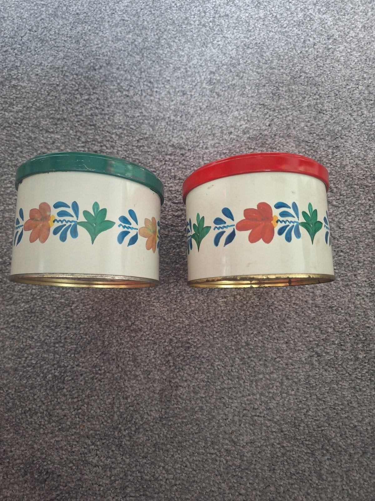 Vintage Tomado Holland Blikken Set - Rood & Groen, Ophalen of Verzenden