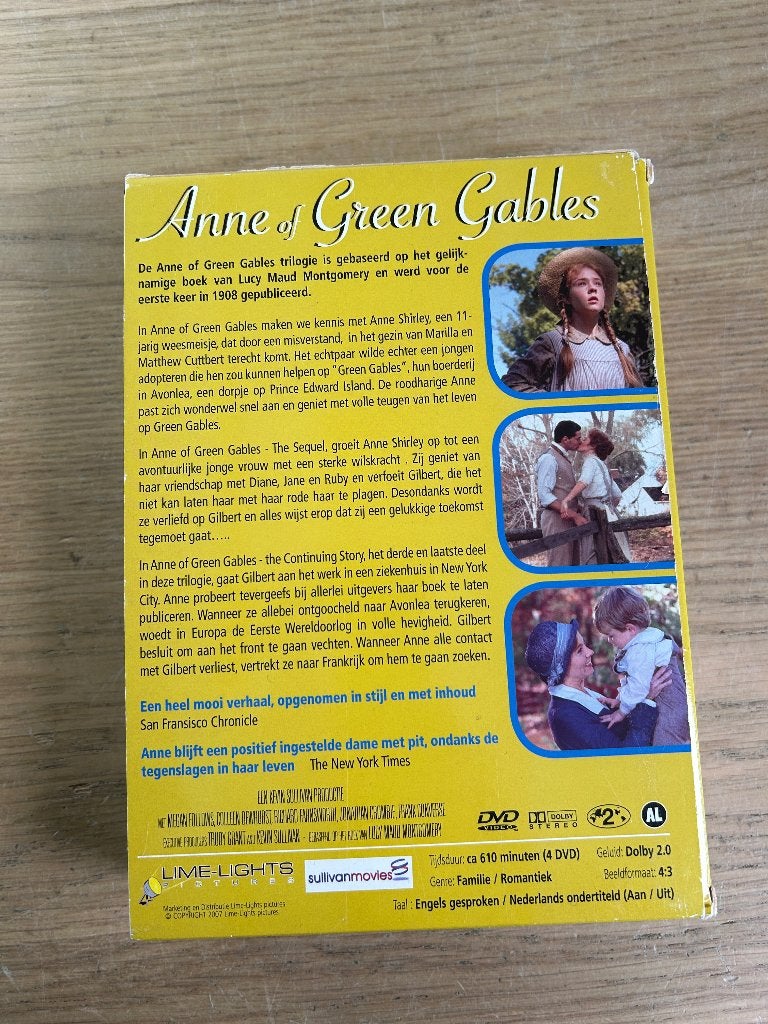 DVD Anne of Green Gables Trilogie, Vanaf 16 jaar, Ophalen of Verzenden, Zo goed als nieuw