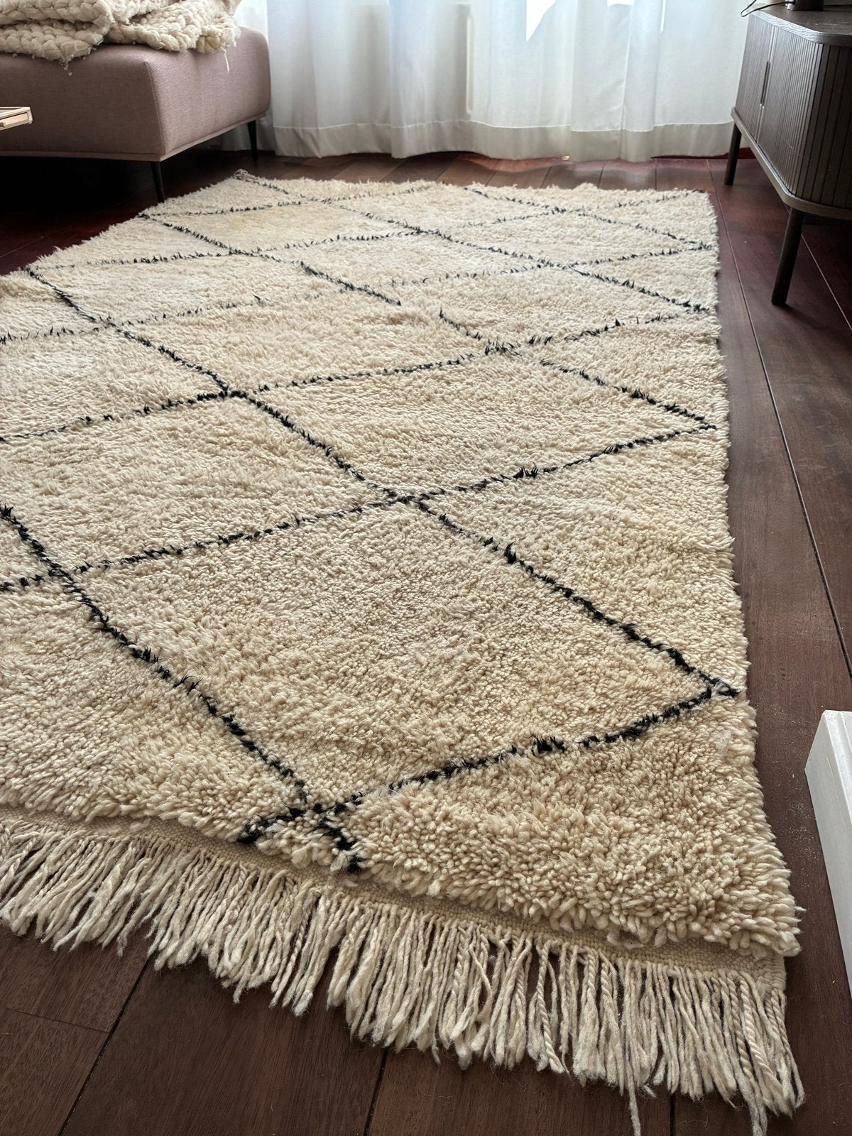 Handgemaakt wollen Marokkaans vloerkleed 265x160 cm, Gebruikt, 150 tot 200 cm, 200 cm of meer, Ophalen of Verzenden