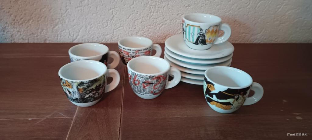 Espresso kopjes + schoteltjes d'Ancap 6x, Ophalen