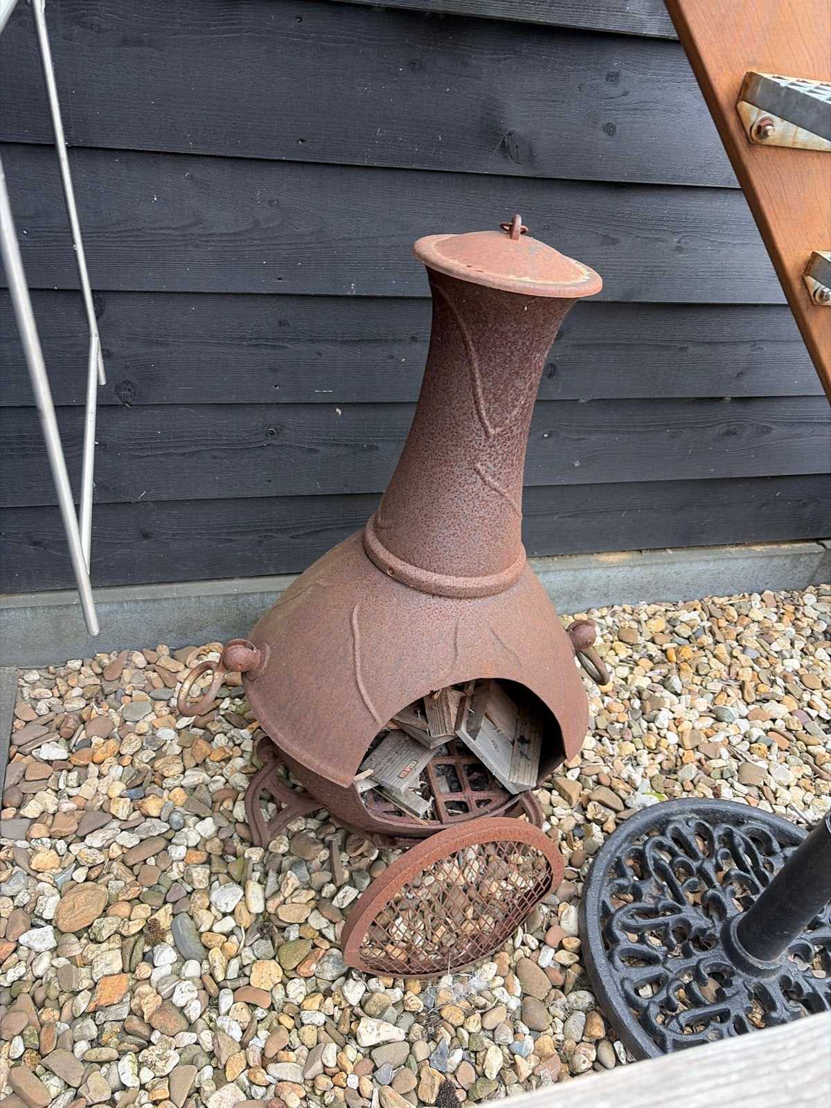 Buitenhaard / Terraskachel - Snel ophalen!, Tuin en Terras, Vuurkorven, Ophalen of Verzenden, Gebruikt, Vuurton