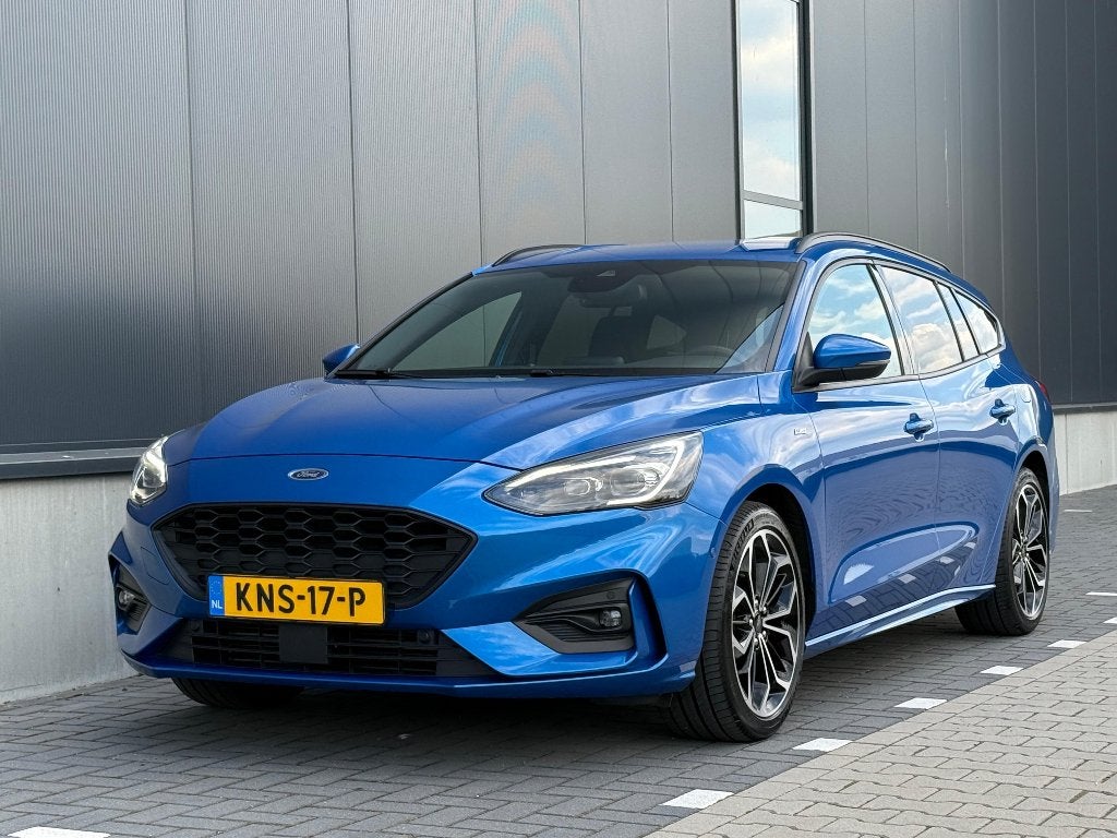 Ford Focus Wagon 1.5 ST Line  X 182pk LED - VT Cockpit - VOL, 1345 kg, Stof, Blauw, 3 cilinders