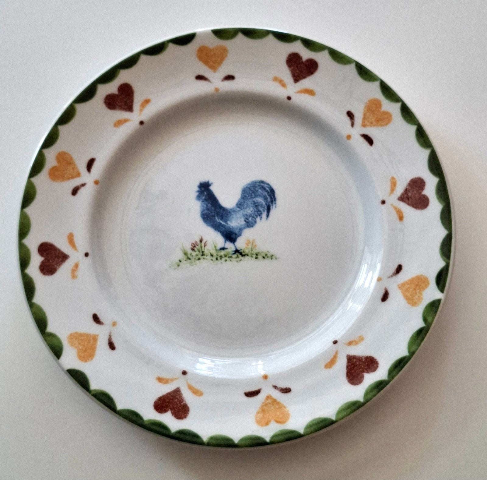 Jacks Farm gebaksschotels met haan - Landelijk servies, Ophalen, Gebruikt, Overige stijlen, Bord(en)