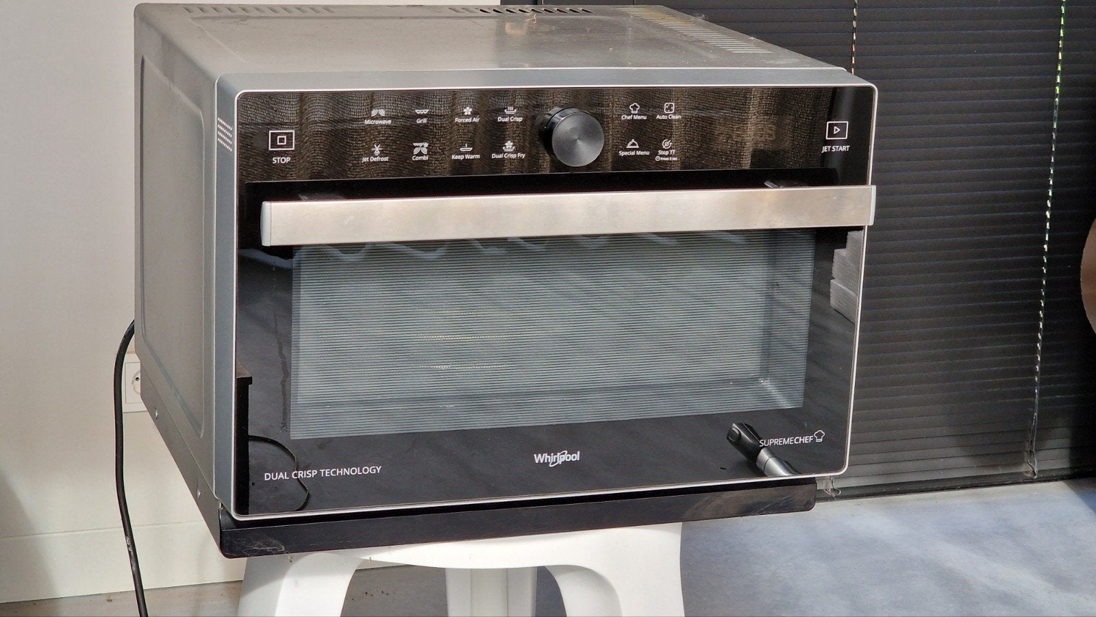 Whirlpool Combimagnetron - Goed Functionerend, Ophalen, Combimagnetron, Gebruikt, Draaiplateau