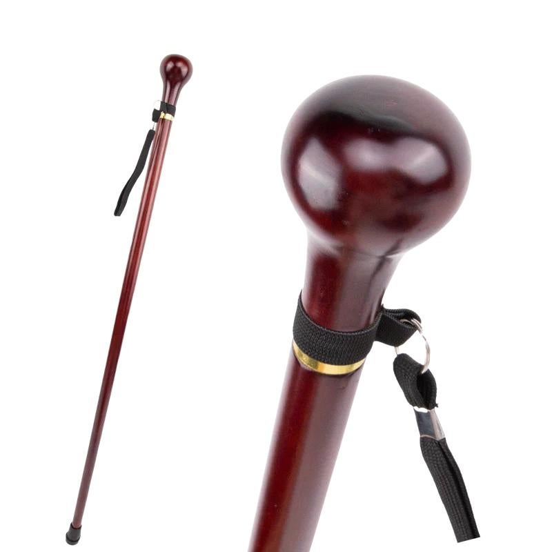 Klassieke Houten Sierwandelstok "Edel Mahonie", 6717LN, Nieuw, Loophulp@outlook.com, Verzenden