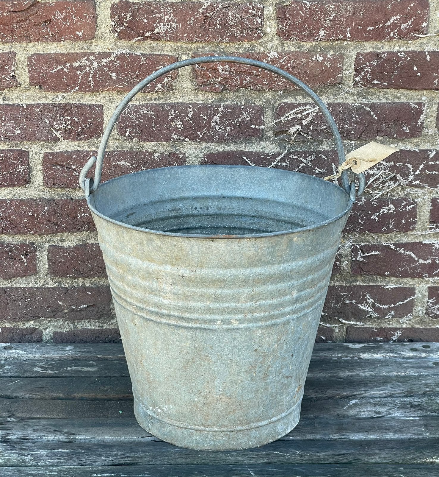 Brocante oud zinken emmer / emmer zink, Ophalen of Verzenden