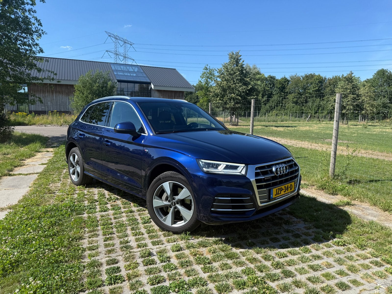 Audi Q5 50 Tfsi e Quattro 299pk S Tronic 2020 Blauw, Auto's, Euro 5, 2005 kg, 1750 kg, Zwart