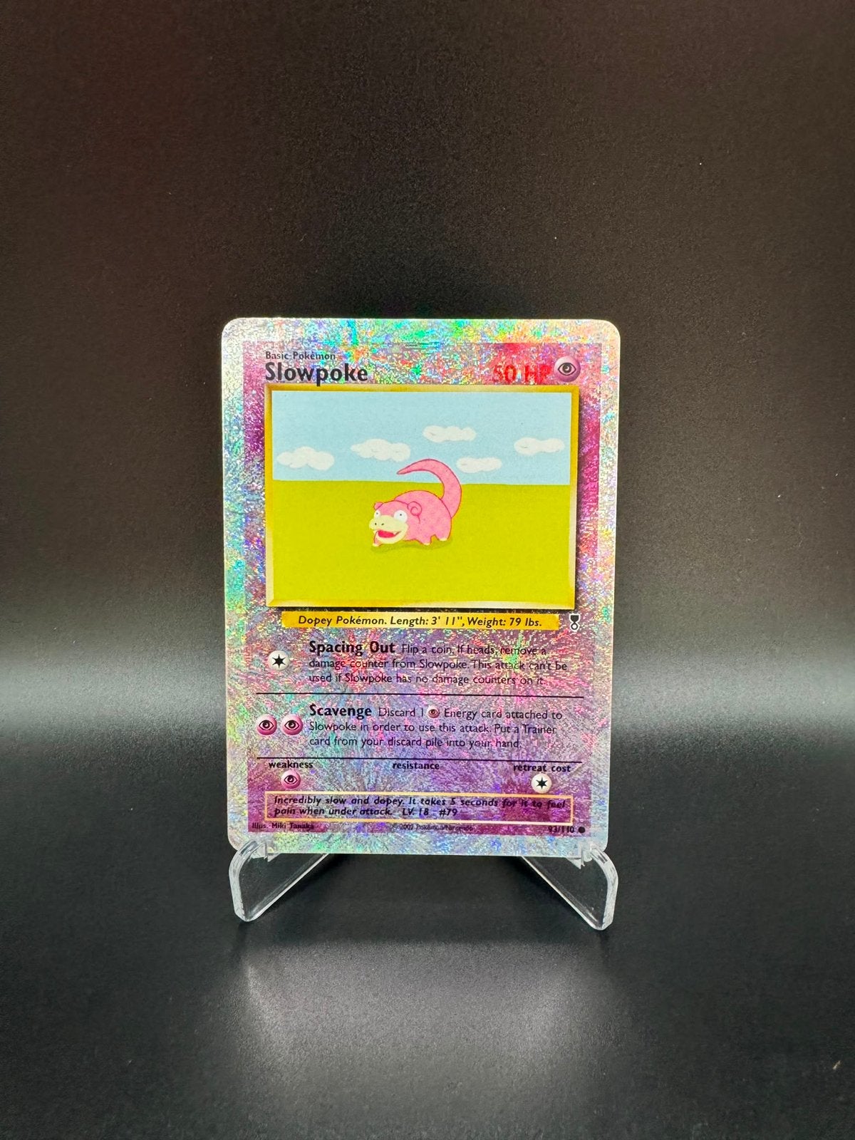 Slowpoke #93/110 – LC Reverse Holo NM/EXC English 2002, Ophalen of Verzenden, Zo goed als nieuw, Losse kaart, Foil